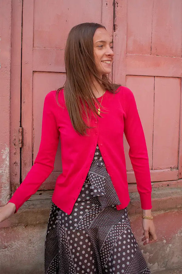 Fransa Zu Virtual Pink Cardigan - The Mercantile London