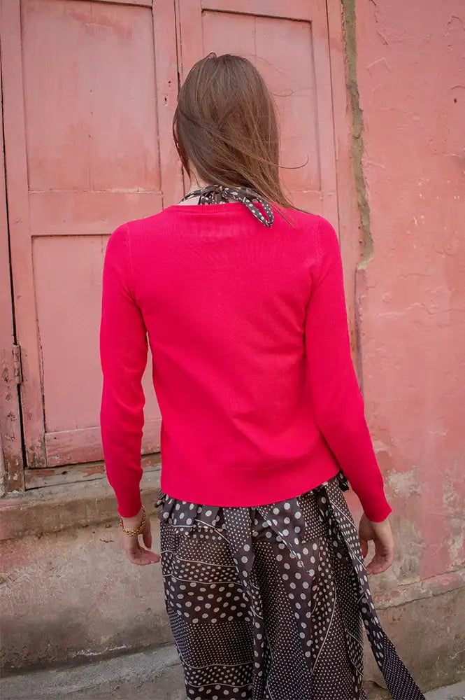 Fransa Zu Virtual Pink Cardigan - The Mercantile London
