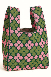 Tokeii Green Bloom Knitted Bag - The Mercantile London