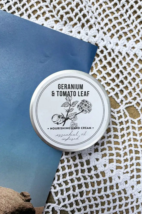 Norfolk Natural Living 100ml Geranium & Tomato Leaf Hand Cream Tin
