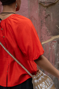 Numph Trine Cherry Tomato Blouse - The Mercantile London