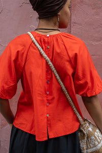 Numph Trine Cherry Tomato Blouse - The Mercantile London