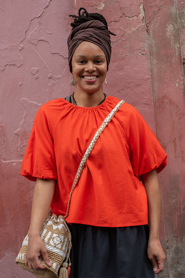 Numph Trine Cherry Tomato Blouse - The Mercantile London