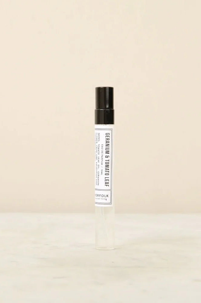 Norfolk Natural Living Parfum - Geranium & Tomato 10ml - The Mercantile London