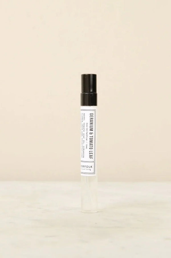 Norfolk Natural Living Parfum - Geranium & Tomato 10ml - The Mercantile London