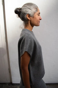 Object Tone Medium Grey Knitted Top