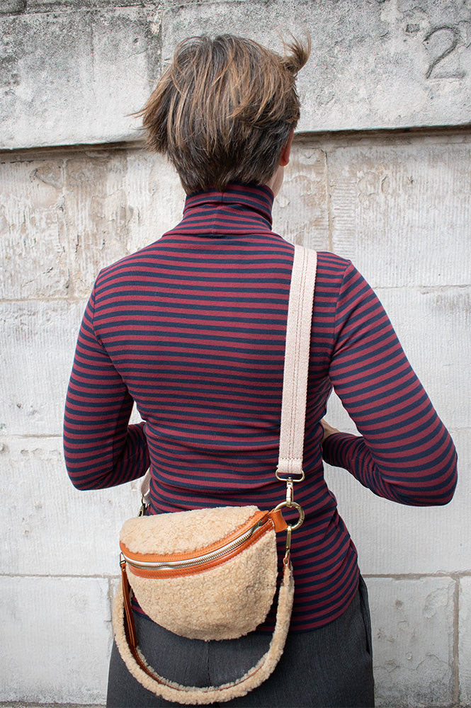 Basic Apparel Ludmilla Bordeaux and Sky Captain Top - The Mercantile London