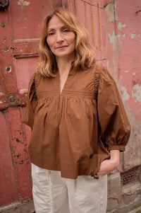Stella Forest Octavie Brown Blouse - The Mercantile London
