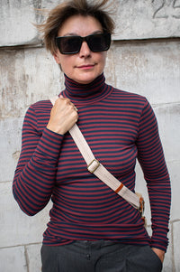 Basic Apparel Ludmilla Bordeaux and Sky Captain Top - The Mercantile London