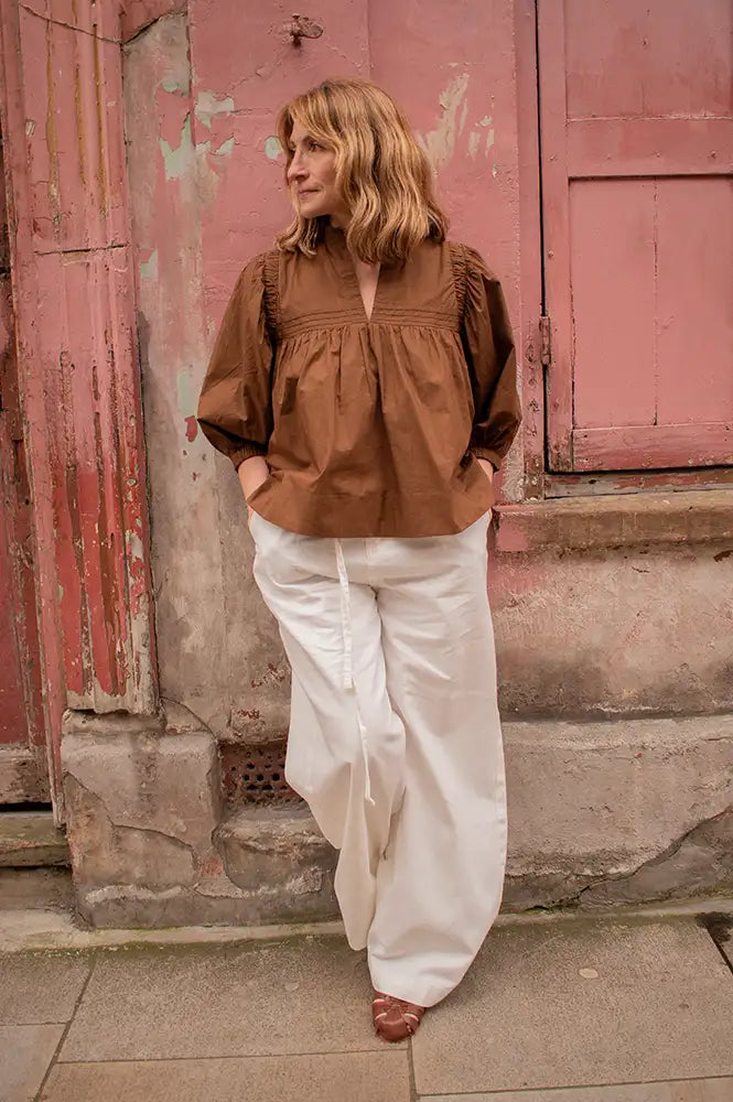 Stella Forest Octavie Brown Blouse - The Mercantile London