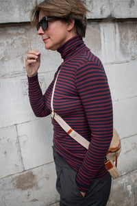 Basic Apparel Ludmilla Bordeaux and Sky Captain Top - The Mercantile London