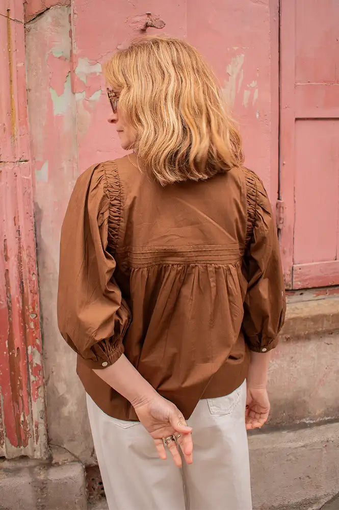 Stella Forest Octavie Brown Blouse - The Mercantile London