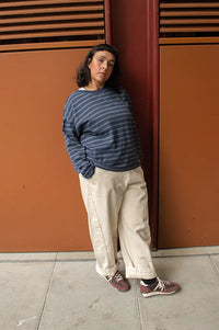 Lolly's Laundry Demi Dark Blue Striped Sweatshirt