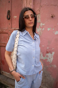 Numph Aline Placid Blue Shirt - The Mercantile London