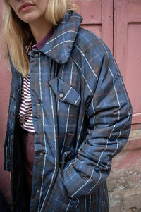 Baum Und Pferdgarten Deana Navy Check Coat - The Mercantile London