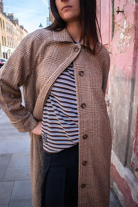 JcSophie Panna Camel Check Trench Coat