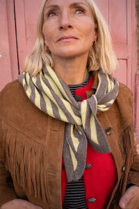Jumper 1234 Kilda Lime Striped Cashmere Bandana