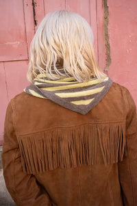 Jumper 1234 Kilda Lime Striped Cashmere Bandana