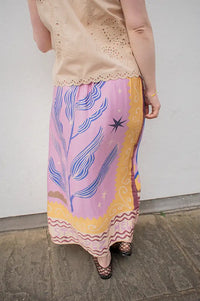 An'ge Rivila Patchwork Printed Midi Skirt - The Mercantile London