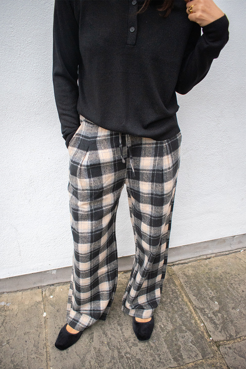 Compania Fantastica Black Check Trousers - The Mercantile London