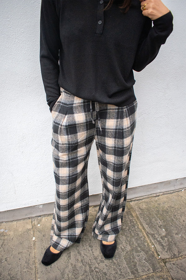 Compania Fantastica Black Check Trousers - The Mercantile London