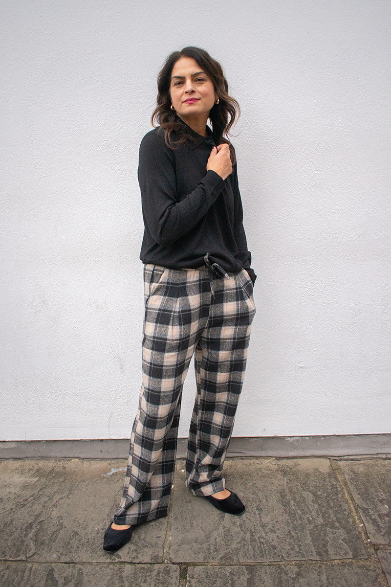 Compania Fantastica Black Check Trousers - The Mercantile London