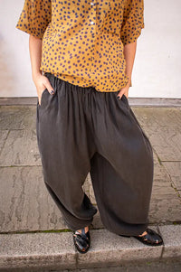 Dawn X Dare Alaia Black Satin Trousers - The Mercantile London