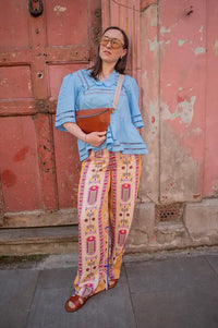 Stella Nova Coral Blue Scalloped Collar Blouse - The Mercantile London