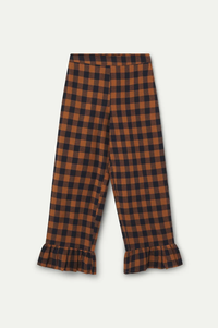 Compania Fantastica Brown And Navy Check Trousers