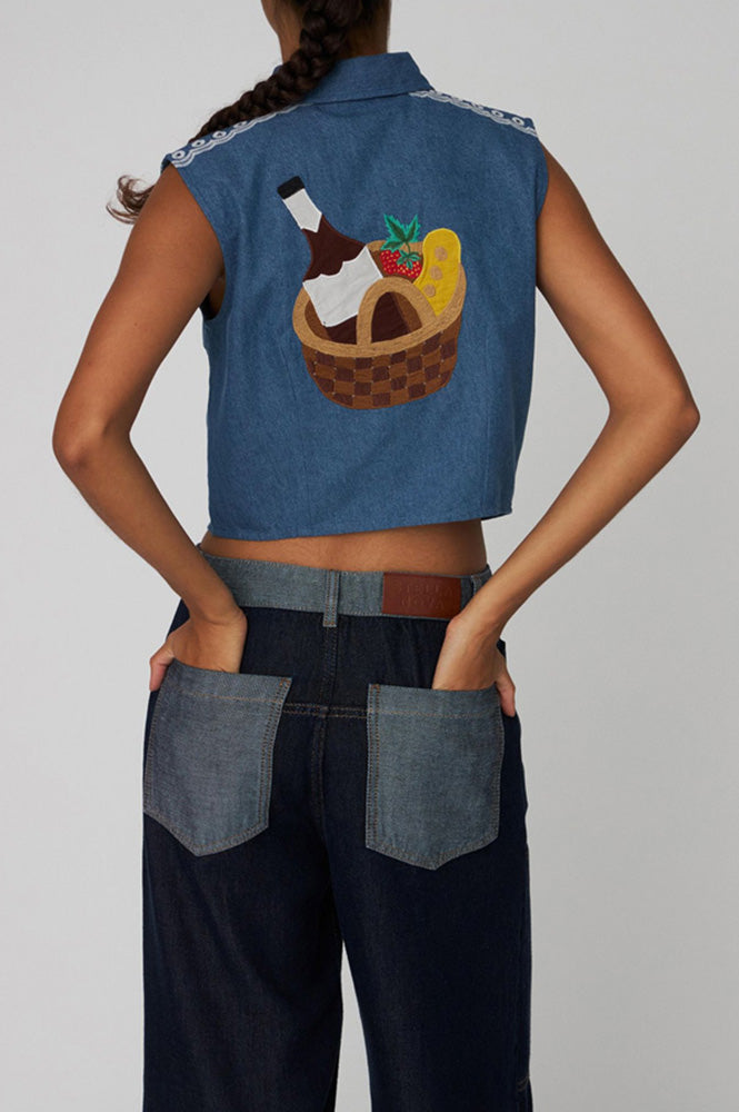 Stella Nova Out of Office Summer Blue Top - The Mercantile London