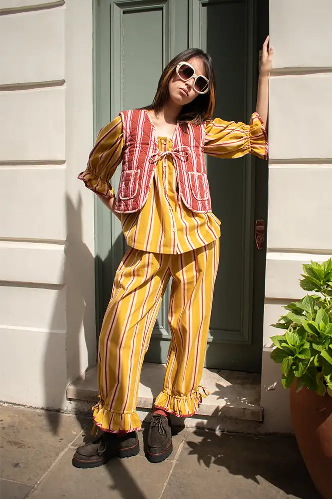 Projektityyny Tumeric Pop Striped Bloomer Trousers