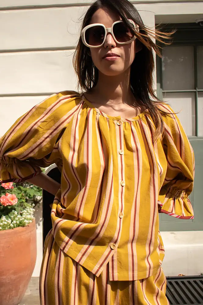 Projektityyny Tumeric Pop Striped Blouse