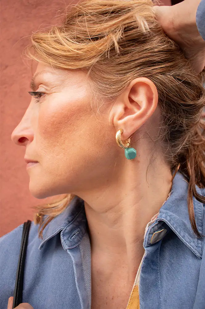 Sessùn Miu Turquoise Earrings - The Mercantile London