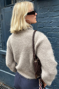 American Dreams Piro Light Taupe Rollneck Jumper - The Mercantile London