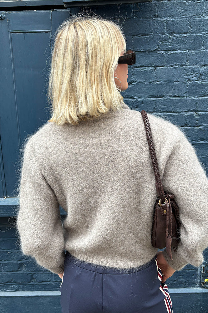 American Dreams Piro Light Taupe Rollneck Jumper - The Mercantile London