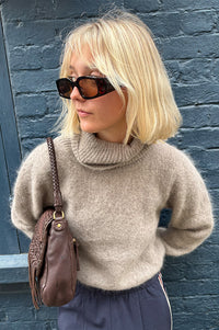 American Dreams Piro Light Taupe Rollneck Jumper - The Mercantile London