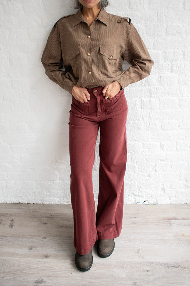 Maison Hotel Giuletta Grape Braided Trousers - The Mercantile London