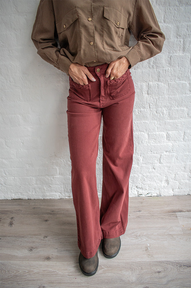 Maison Hotel Giuletta Grape Braided Trousers - The Mercantile London