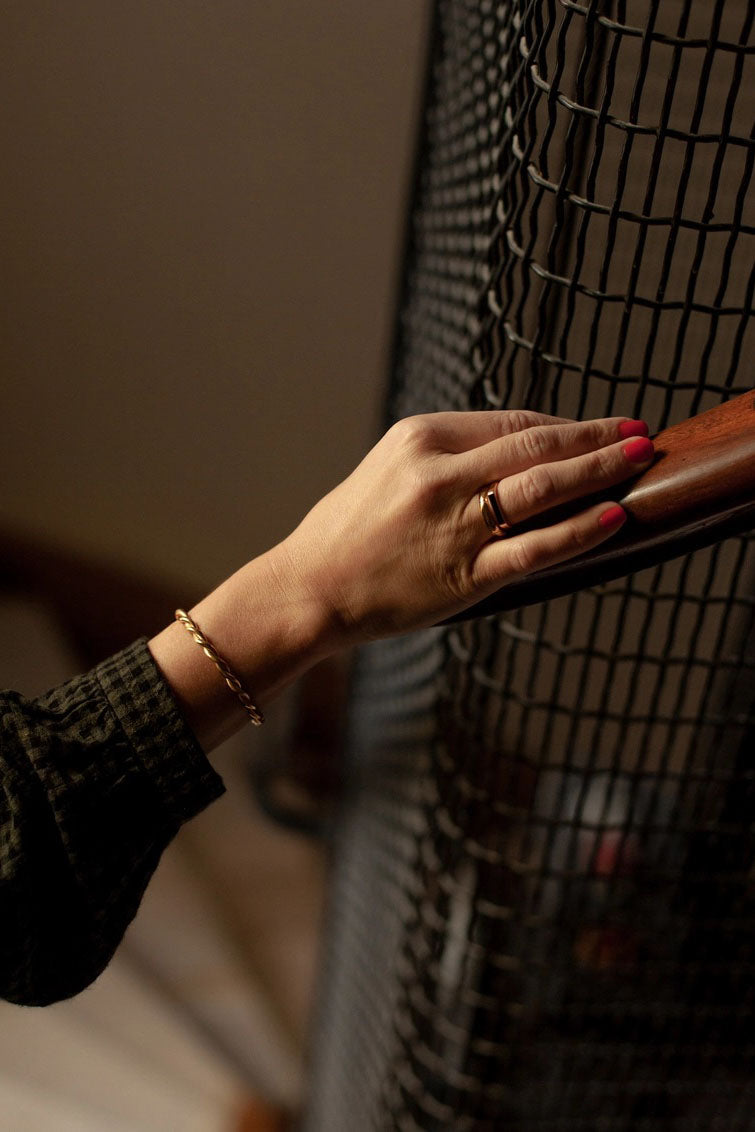 Nordic Muse Twist Cuff Bangle - The Mercantile London