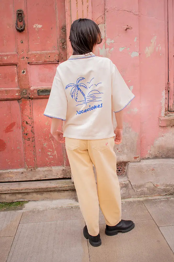 A.P Embroidered Vacation Shirt - The Mercantile London