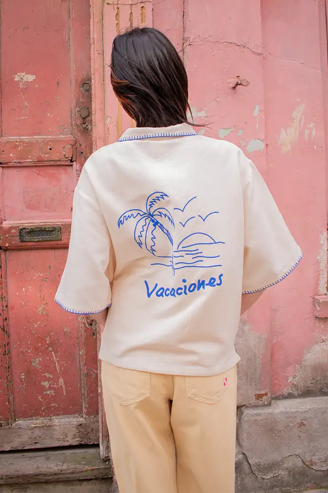 A.P Embroidered Vacation Shirt - The Mercantile London