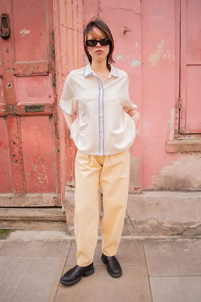 A.P Embroidered Vacation Shirt - The Mercantile London