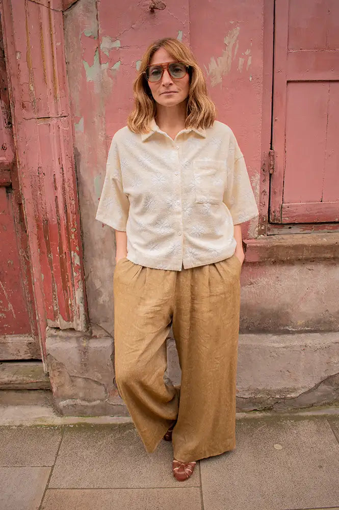 FRNCH Houlena Creme Floral Shirt - The Mercantile London