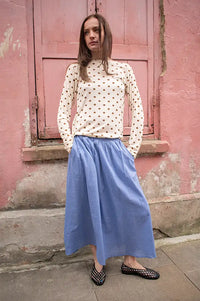 Marta Elissa Cream Polka Dot T-Shirt - The Mercantile London