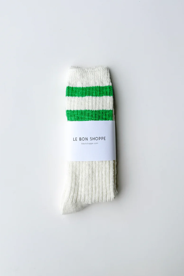 Le Bon Shoppe Cottage Green Varsity Socks - The Mercantile London