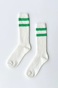 Le Bon Shoppe Cottage Green Varsity Socks - The Mercantile London