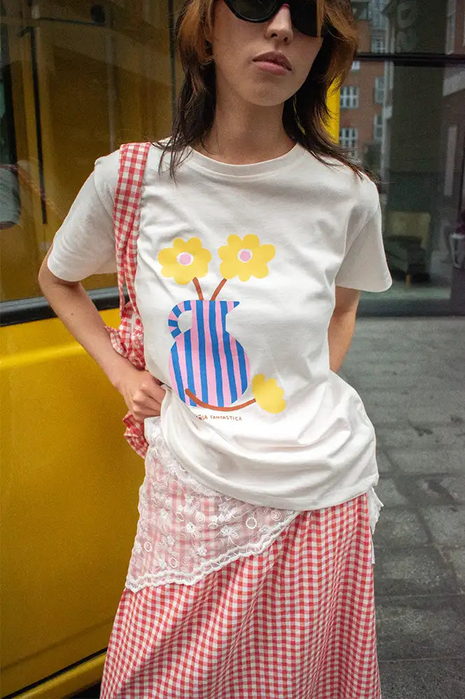 Compania Fantastica Striped Vase Graphic T-Shirt