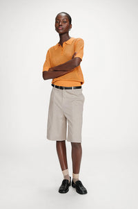 Grace & Mila Vathi Orange Knit Polo - The Mercantile London