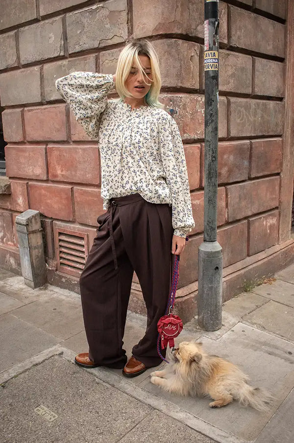 ICHI Vera Blue Floral Blouse