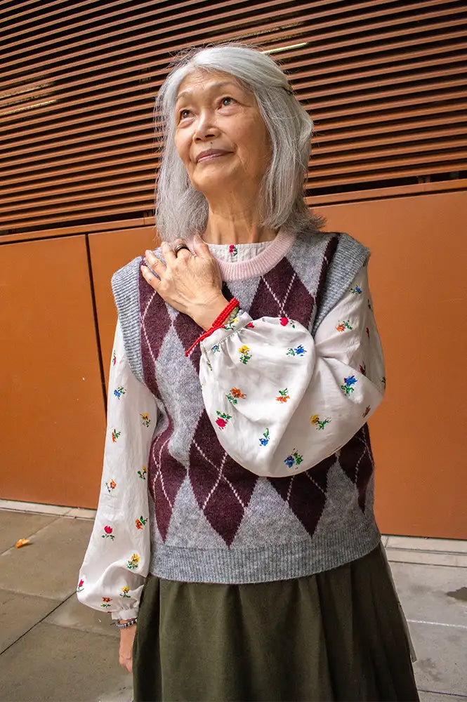Numph Tikla Grey Melange Vest